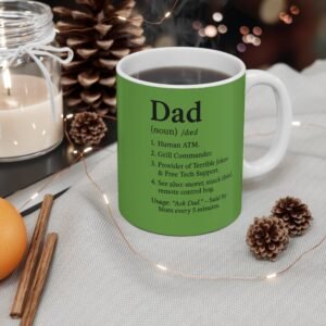 Funny Dad Mug 11oz - Humorous Gift for Father's Day, Dad's Birthday, Coffee Lovers, Parenting Humor, Blue Ceramic Cup