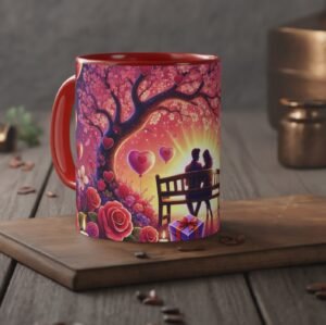 White Accent Mug, 11oz