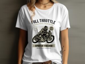 Full Throttle Motorcycle Vintage Racing T-Shirt,