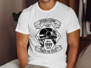 Speedway Legend Motor 1989 Vintage Garage Tuned For Speed T-Shirt