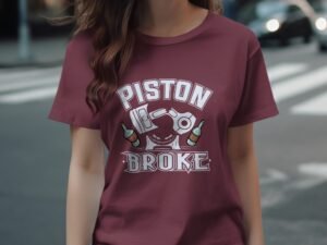 Piston Broke Automotive Engineering Humor Graphic T-Shirt
