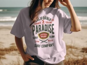 California Surfing Summer Paradise Surf Company T-Shirt