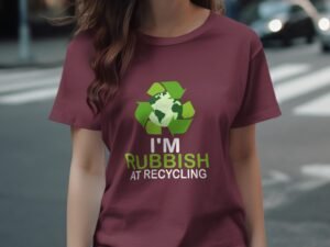 Recycle Earth Save The Planet Graphic Rubbish T-Shirt
