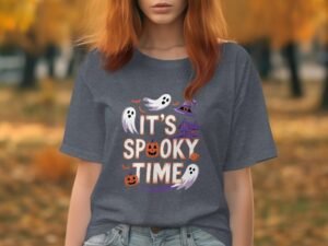 Halloween It Is Spooky Time Cute Ghosts Pumpkins T-Shirt