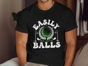Easily Distracted By Balls Funny Golf Lover Design T-Shirt